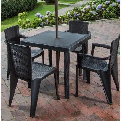 Nara 5 Piece Dining Set Red Barrel Studio Color: Espresso