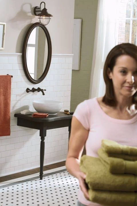 Moen T6107ORB Kingsley Two Handle Wall Mount Bathroom Faucet Oil Rubbed Bronze