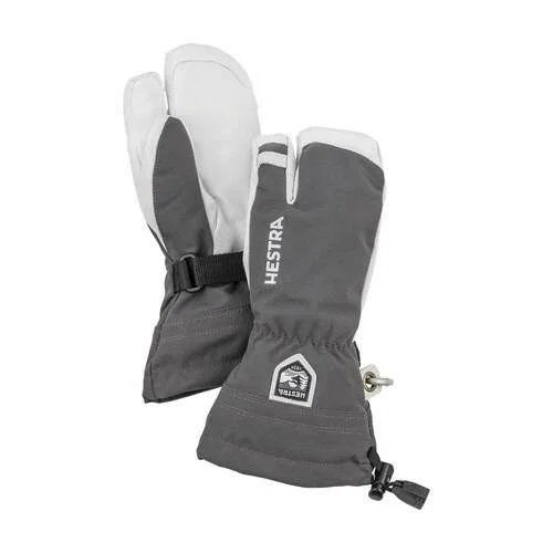 Hestra Army Leather Heli Ski Jr 3-Finger - Red