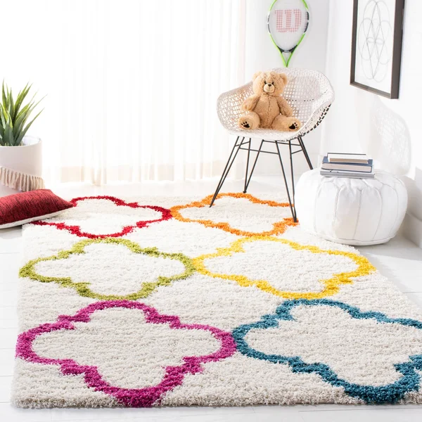Safavieh Shag Kids Ivory and Multi 6&7x22 x 6&7x22 Square Area Rug