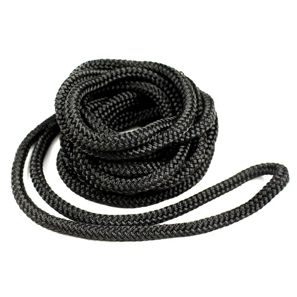 3/8x22 x 20& Double-Braided Nylon Dock Line, Black - 4 Pack