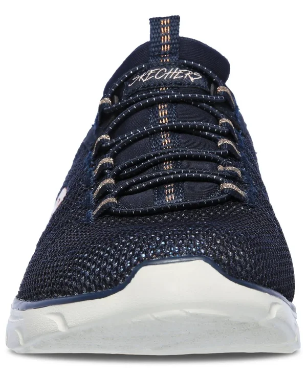 Women's Skechers Relaxed Fit Empire D&Lux Charming Grace Sneaker - Adult, Size: 5.5, Navy/Rose Gold