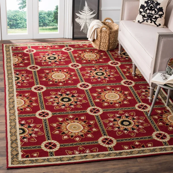 Safavieh Easy Care Rug EZC711 Red - Natural, 8& x 10&