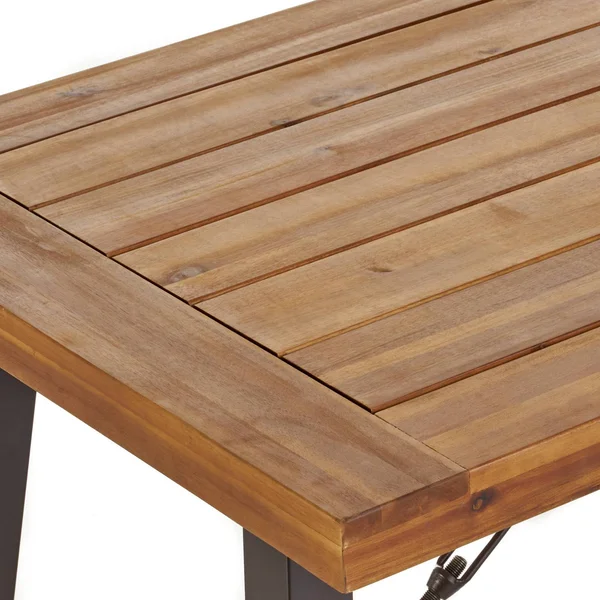 Christopher Knight Home Spencer Outdoor 7-Piece Rectangle Wicker Wood Dining Set by - Brown
