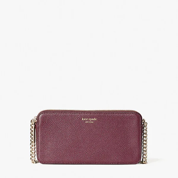 Kate Spade New York Margaux Double-Zip Mini Crossbody Deep Cherry NA