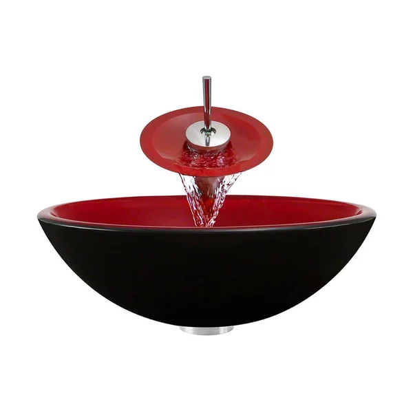 Mr Direct 606-WF-C Chrome Bathroom Waterfall Faucet Ensemble