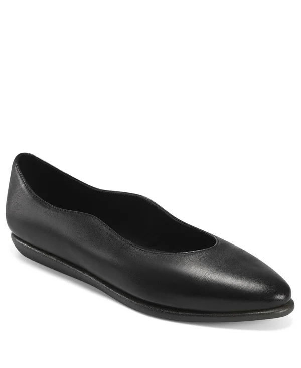 Women's Aerosoles Virona Ballet Flat, Adult, Size: 10.5, Black Leather