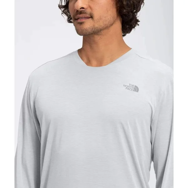 The North Face Men's Wander Long Sleeve Shirt Monterey Blue Heather - S