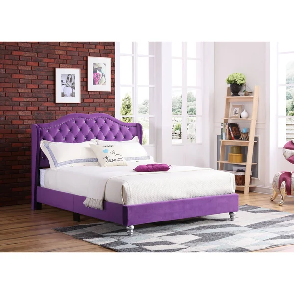 Glory Furniture Joy G1932-fb-up Full Upholstered Bed, Cherry