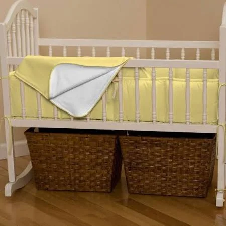Carousel Designs Solid White Crib Bumper