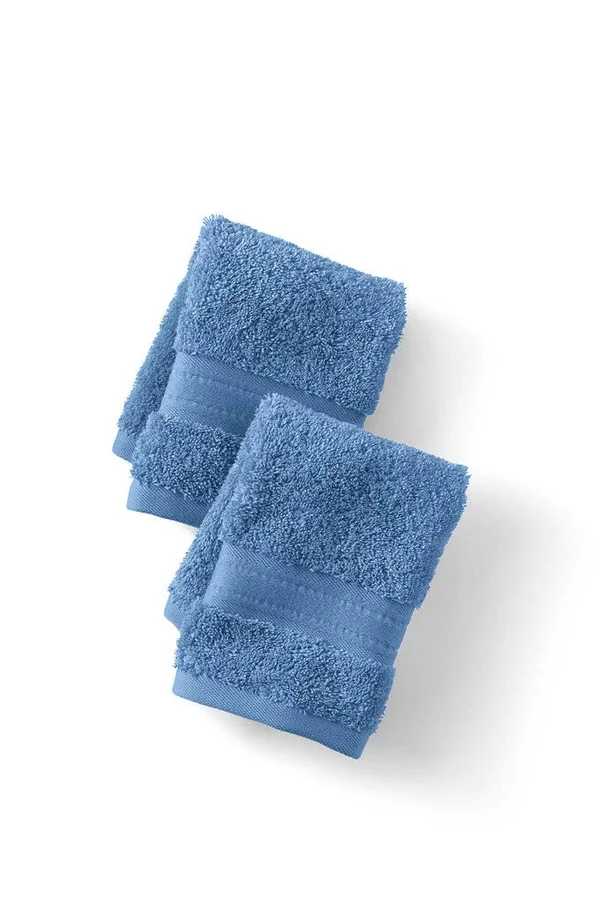 Supima Cotton Monogrammed Towel Set (6 Pieces) - Lands& End - Blue