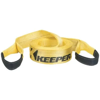 Keeper 02970 HD Vehicle Recovery Straps - 6x22 x 30 ft, 37K lb Vehicle Cap./75K lb Web Strength