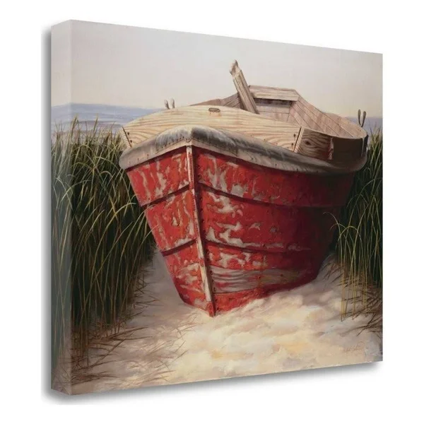35x22 x 45x22 Red Boat by Karl Soderlund Fine Art Giclee Print