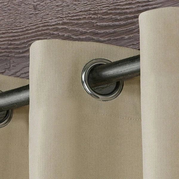 Exclusive Home Biscayne Indoor/Outdoor Grommet Top Curtain Panel Pair Navy