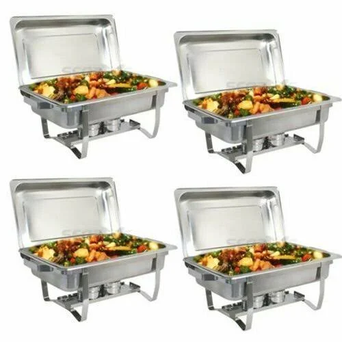 Upgraded 8 qt Stainless Steel Chafer Dishes, Full Size Chafer Chafing