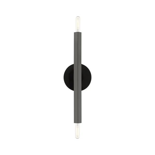 Livex Lighting-46981-46-Moco - 2 Light ADA Wall Sconce Black Chrome
