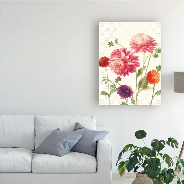 Trademark Fine Art Wap10877-C3547Gg Danhui Nai 'Watercolor Floral VI'
