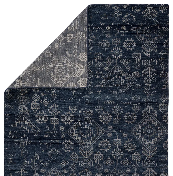 Jaipur Living LIB10 Azuma Tribal Dark Blue/Light Gray Area Rug 2&x3&