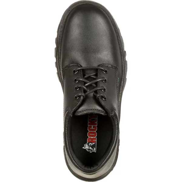 Rocky TMC Postal-Approved Plain Toe Oxford Shoe Black