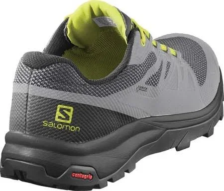 Salomon Men's Outline GTX Hiking, Alloy/Black/Evening Primrose
