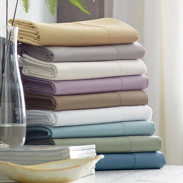 Legends Hotel Supima Cotton Wrinkle-Free Sateen Deep Pocket Flat Sheet - Cafe - Beige - Size California King, The Company Store