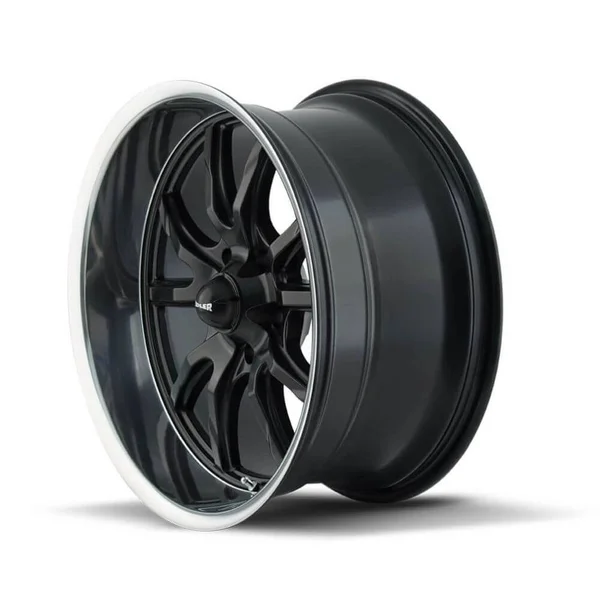 Ridler 650 Matte Black/Polished Lip 17x7 5-114.3 0mm 83.82Mm