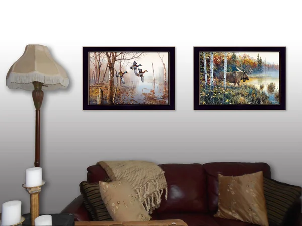 Backwater Mist Collection by Jim Hansen - Printed Wall Art, Ready to Hang, Black Frame
