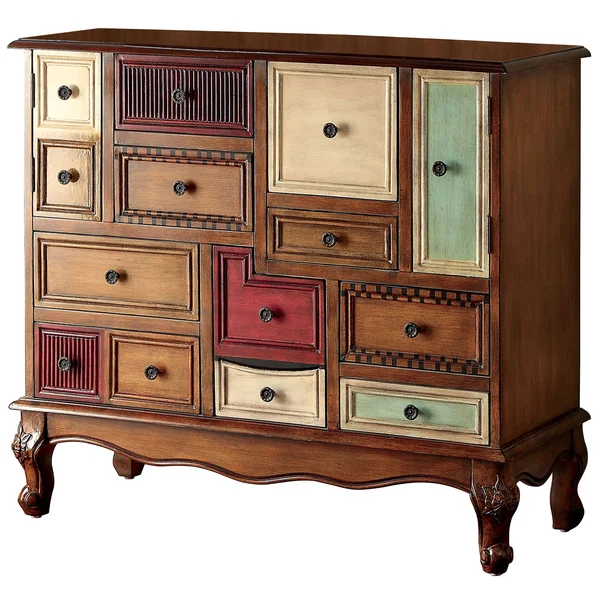Venetian Worldwide Desree Accent Cabinet in Antique Walnut Finish