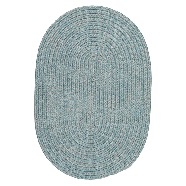Porch & den Rockspring Braided Polypropylene Indoor/ Outdoor Rug - 2x4 - Light Blue
