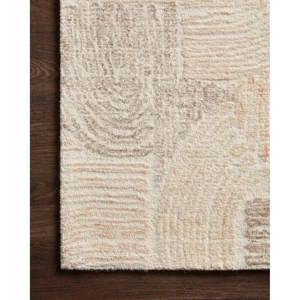 Alexander Home Aubrey Mid-centruy Modern Abstract Area Rug - 2&-3x22 x 3&-9x22 - Peach, Pebble