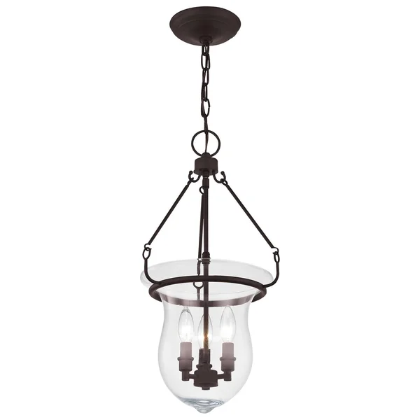 Livex Lighting 50296-91 Canterbury 3-Light Pendant, Brushed Nickel