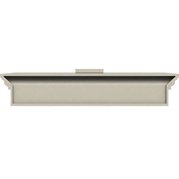 Ekena Millwork CRH09X64KA 64x22 Bottom Width x 70 1/4x22 Top Width x 9x22H x 1x22P Traditional Crosshead w/ Deco Keystone