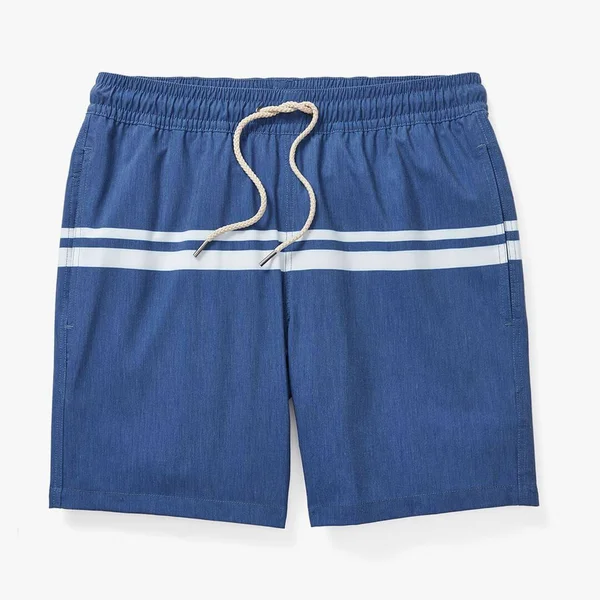 Fair Harbor White Comp Stripe Bayberry Trunk, Mens, L