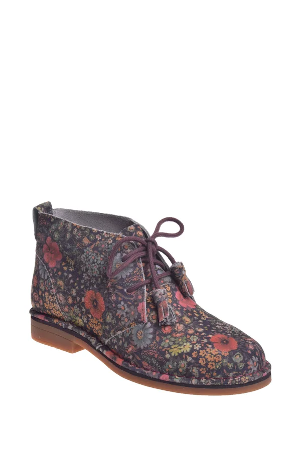 Hush Puppies Women's Cyra Catelyn Black Floral Multi Suede