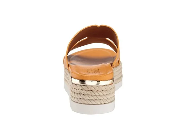 Franco Sarto Women's Kenny Platform Slide - Goldenrod Bazini Leather