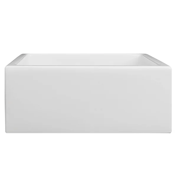 ZLINE Venice 24 inch Farmhouse Reversible Fireclay Sink in White Gloss, FRC5120-WH-24