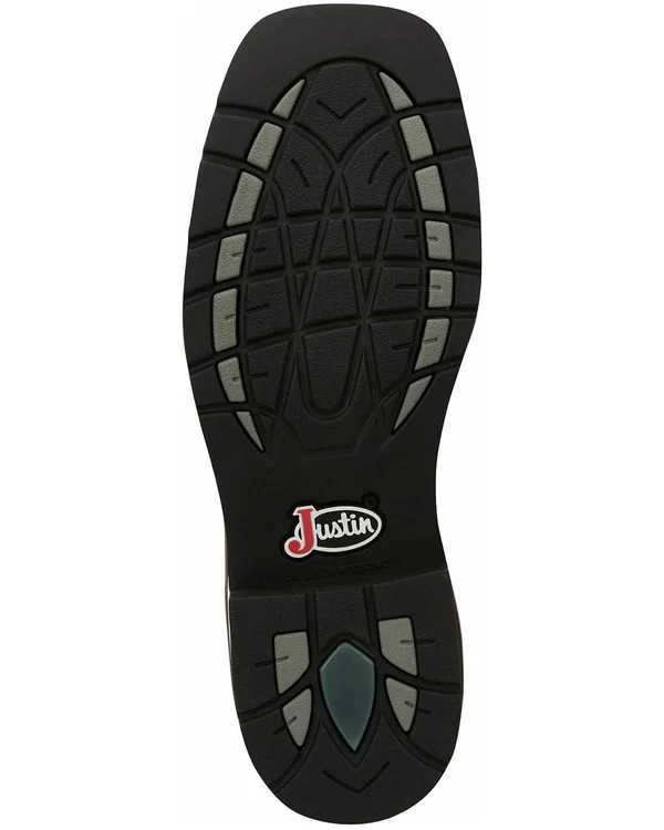 Justin Men's Pulley Lace-Up Work Boots - Steel Toe