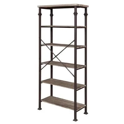 3 Tier Console Sofa Table, Industrial Rustic Entryway Table with Storage Shelf for Living Room, Hallway, Grey Oak Finish, 47-Inc