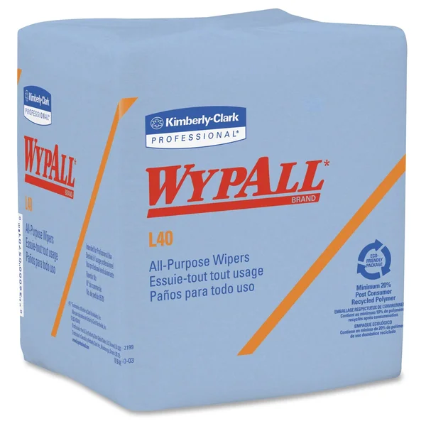 Kimberly-Clark KCC05776 L40 Wiper - Blue - 12 boxes, 56 count each