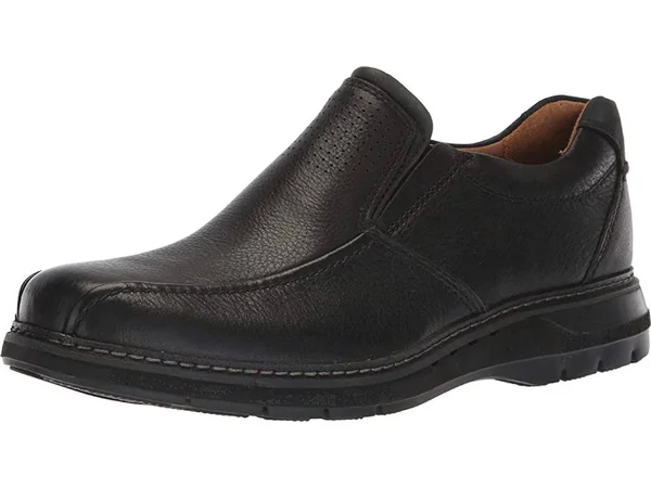 Clarks Men's Un Ramble Step, Black Leather Size: 8 W
