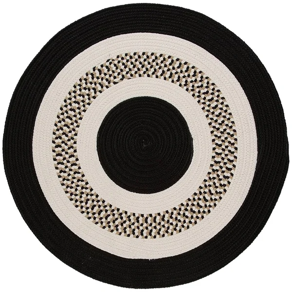 Colonial Mills Flowers Bay FB41 Black 8& x 10& Oval Area Rug