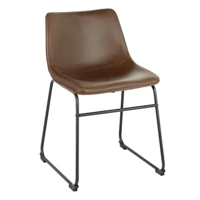 at Home Duke Espresso Industrial Modern Dining Chair, Brown, 18.0x22L x 30.7x22H x 21.7x22W