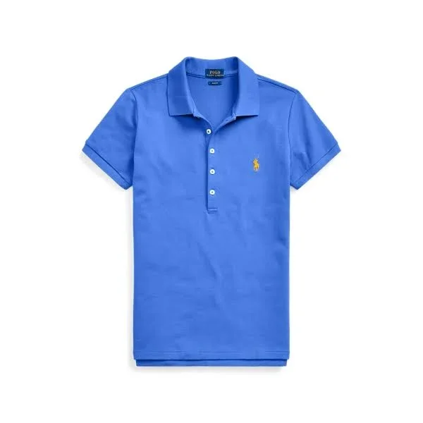 Ralph Lauren Women's Slim Fit Stretch Polo Shirt - Size S in New Iris Blue/C2427