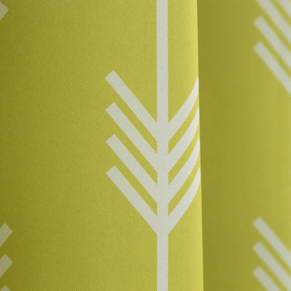 Aurora Home Arrow Room Darkening Blackout Grommet Curtain - 52 x 84 (Green)