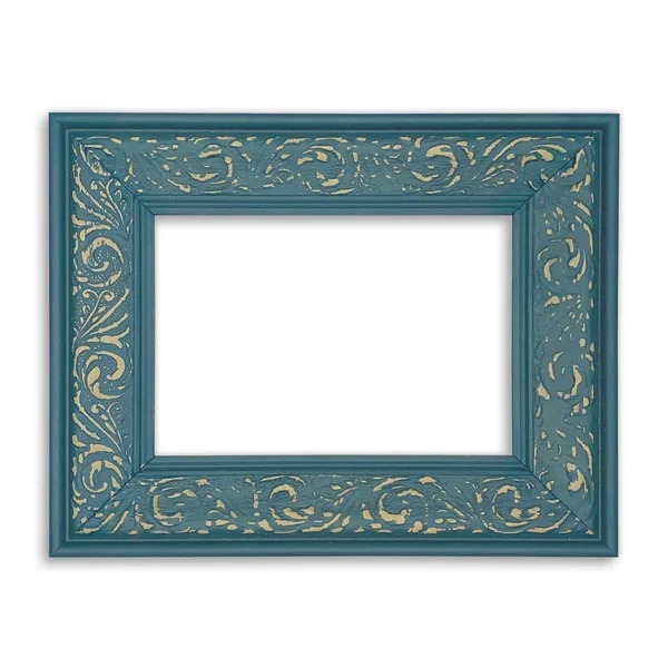 Modern Baroque Embossed Frame in Teal, 16x22 x 20x22
