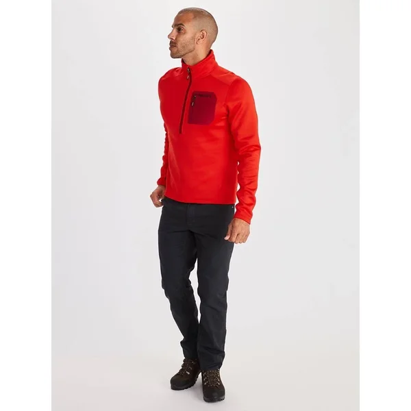 Marmot Men's Olden Polartec 1/2 Zip Top - Small - Enamel Blue