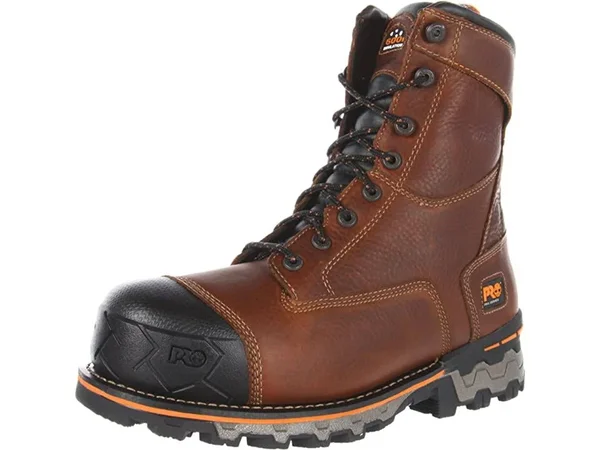 Timberland Pro Men's 8 in. Boondock Soft Toe Waterproof Insulated Work Boot, Brown