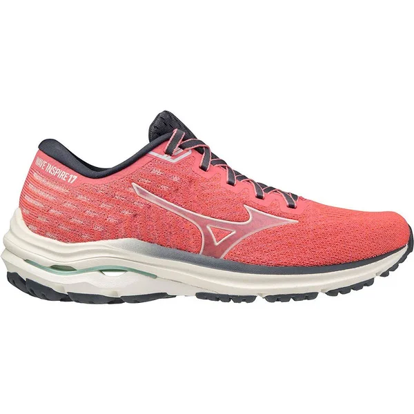 Mizuno Wave Inspire 17 Waveknit Women's Running Shoes, Coral, Size: 11