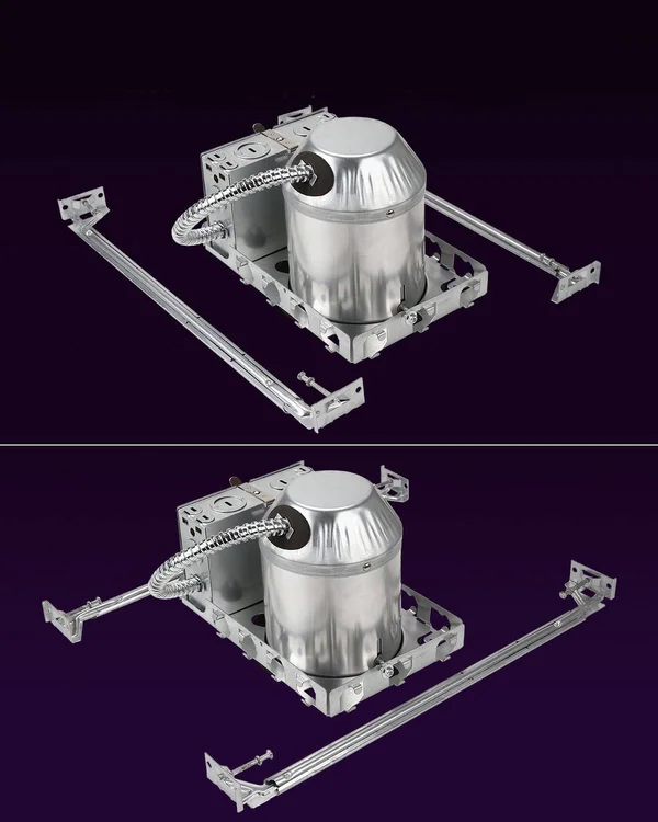 Torchstar 4 inch New Construction Recessed Housing - IC Rated Air Tight Ceiling Downlight Can, E26 Screw Base, UL-Listed, Aluminu