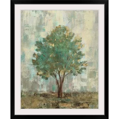 &Verdi Trees II& by Silvia Vassileva Painting Print Great Big Canvas Format: Black Framed, Size: 38x22 H x 32x22 W x 1x22 D